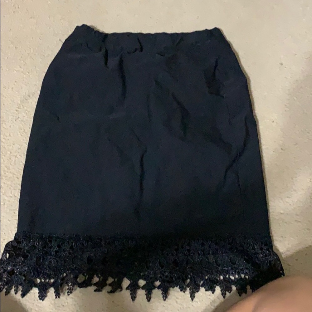 black skirt lace at bottom